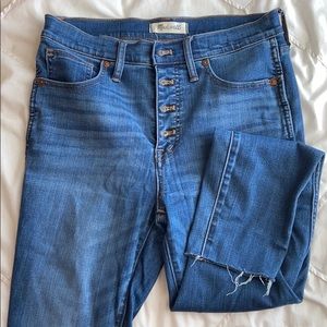 Madewell 10’ high rise skinny crop Jean